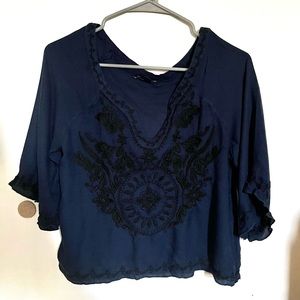 American Eagle Navy Blue Blouse